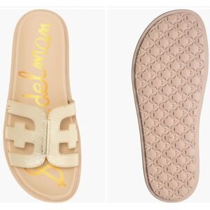 Sam‎ Edelman Size 4.5 Valeri Raffia Slide Sandals Women's Espadrille Platform